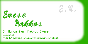 emese makkos business card